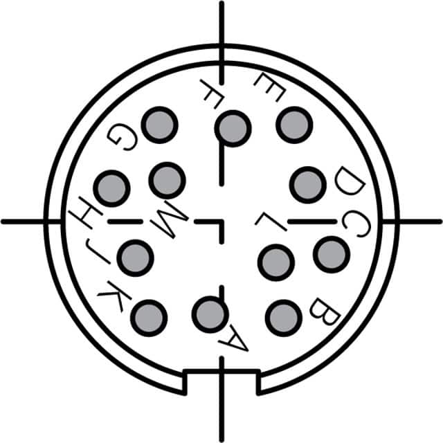 C091 31H012 100 2 Amphenol Tuchel Industrial  Circular Connector Assemblies